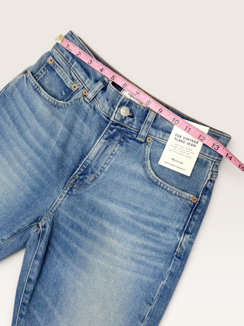 Madewell Size 26 Women’s The Vintage Flare Jean Medium Blue Wash New High Rise - Picture 3 of 13